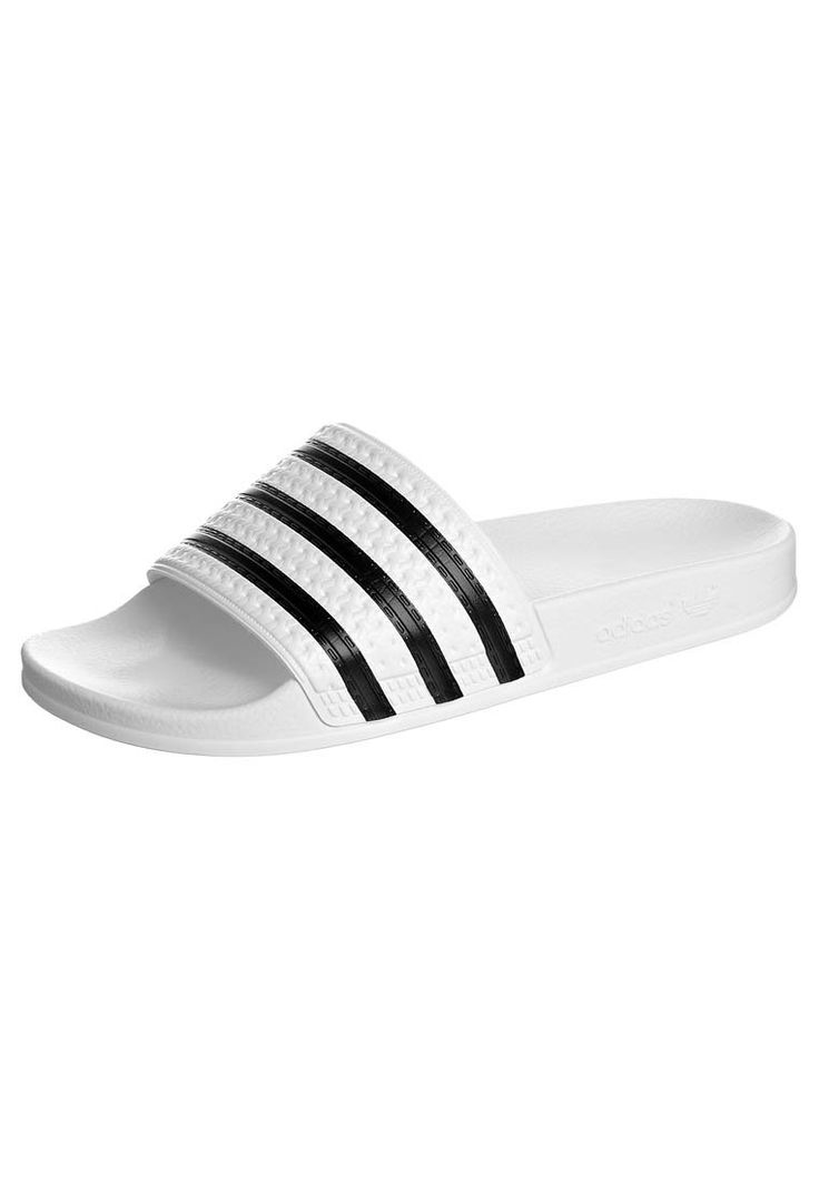 adidas flip flops black and white